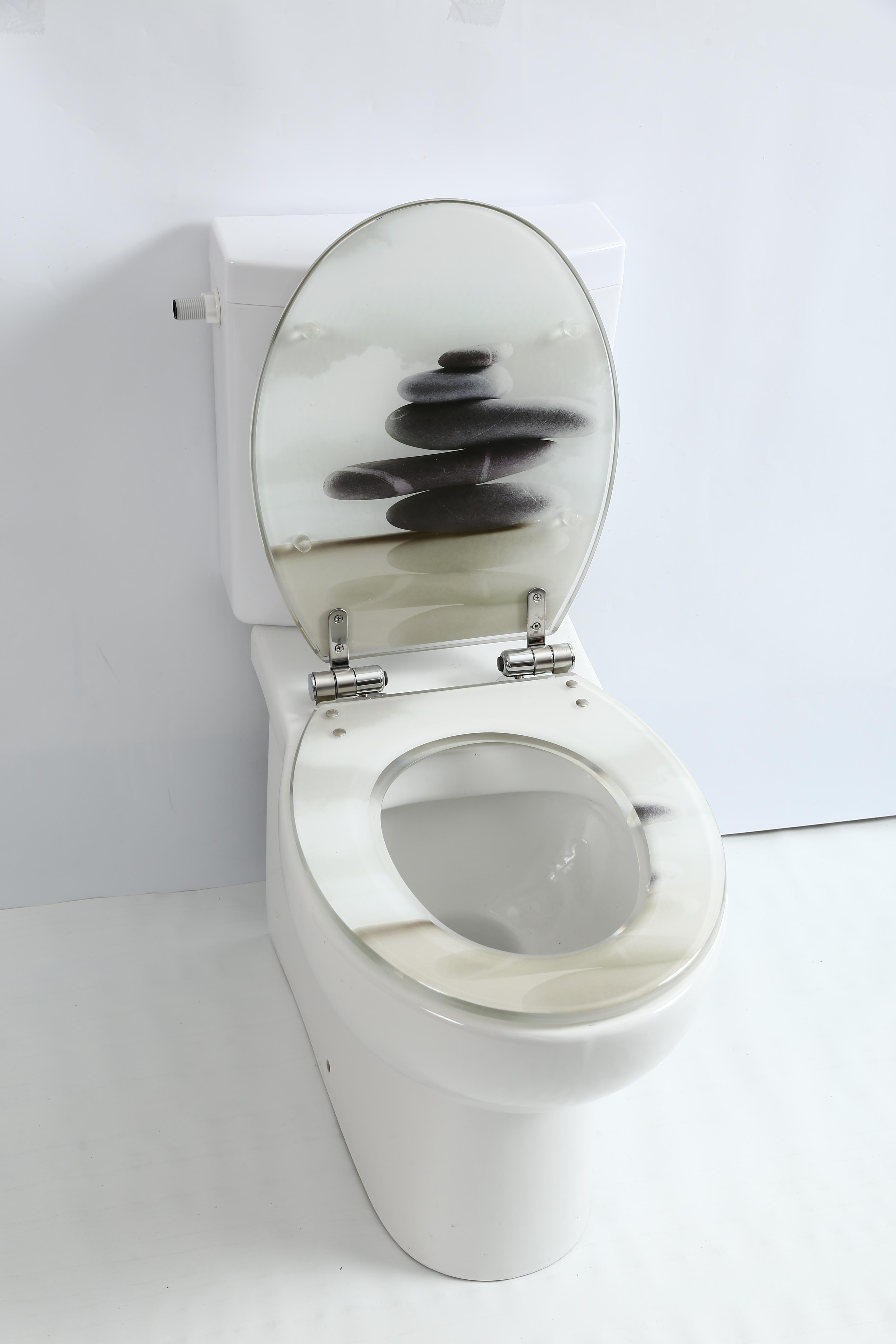 18 Inch Ink Stone Toilet Seat